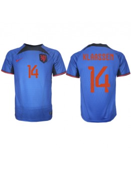 Moški Nogometna dresi replika Nizozemska Davy Klaassen #14 Gostujoči SP 2022 Kratek rokav
